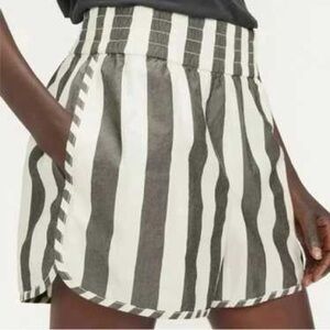 Everlane Poplin Boxer Short Shirt - Bone White/Black